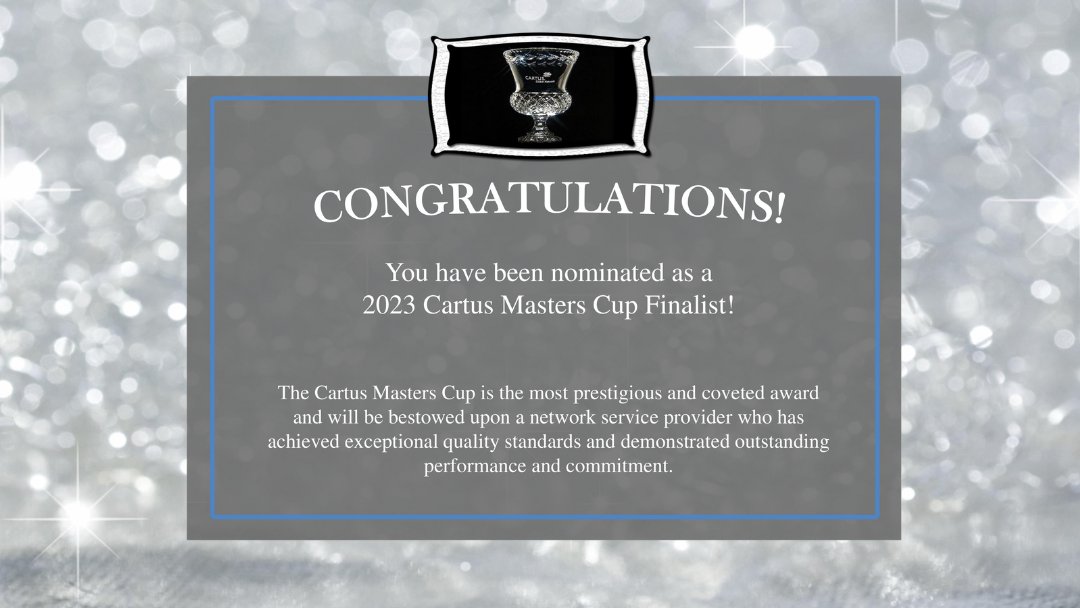 Inter Relocation's 3rd Nomination for the Prestigious Cartus Masters Cup Award