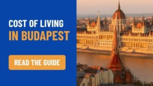 Cost of living in Budapest 2025 – graphic with Parliament image