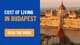 Cost of living in Budapest 2025 – graphic with Parliament image
