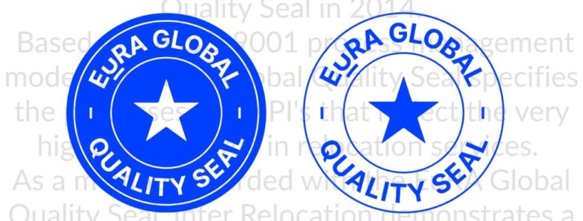 EGQS certificate awarded to Inter Relocation, an EGQS certified relocation company since 2014, demonstrating compliance with ISO 9001-based quality standards in global mobility services.